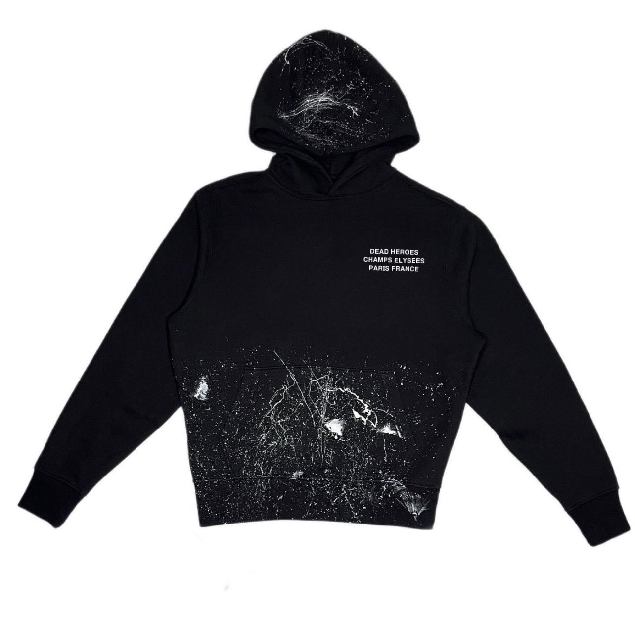 BLACK PAINT HOODIE