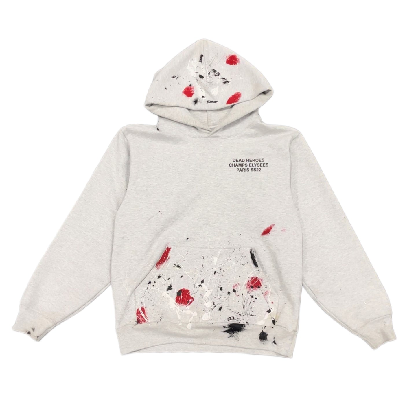 GREY PAINT HOODIE