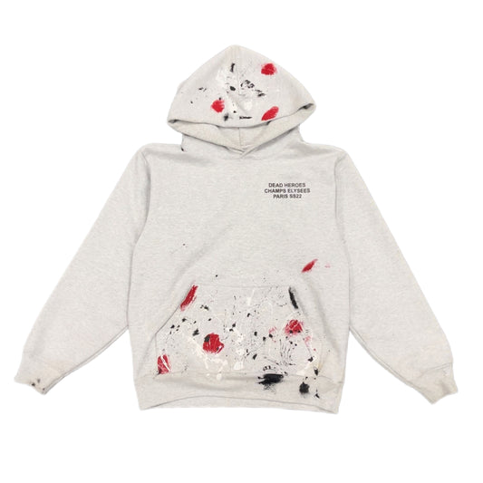 GREY PAINT HOODIE